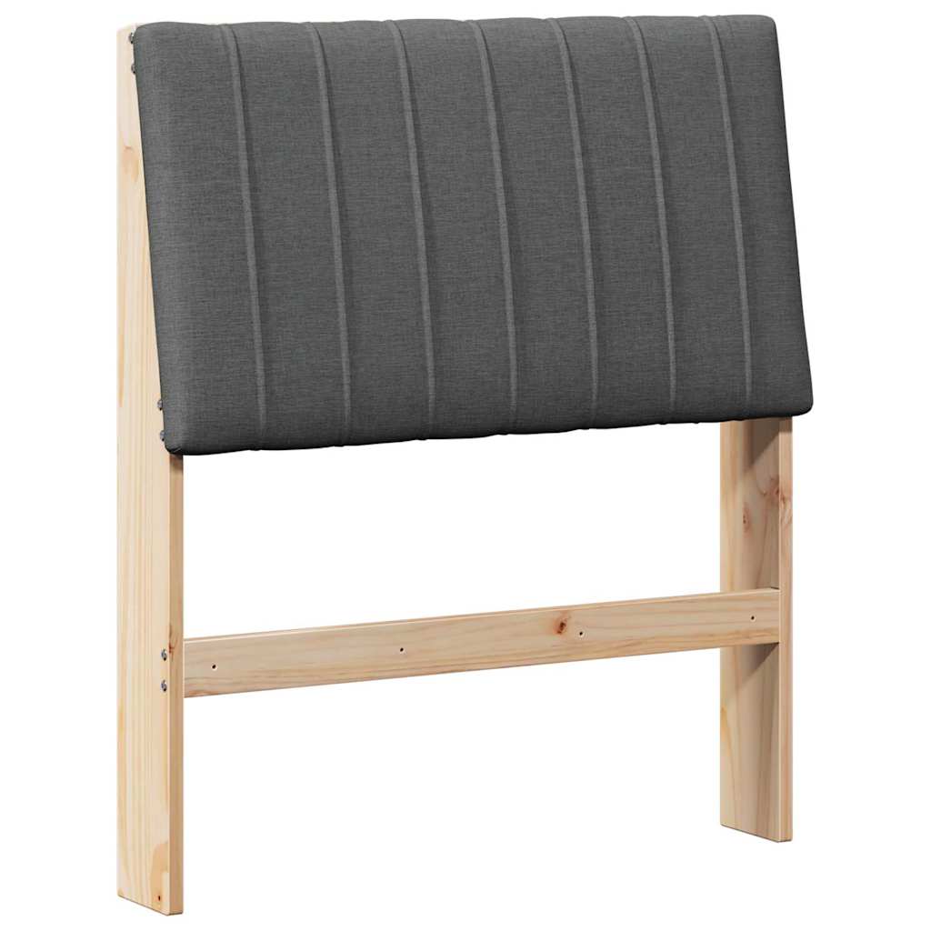 Gestoffeerd hoofdbord Donkergrijs 80 cm Massief grenenhout is nu te koop bij PeponiXL, paradijselijk wonen!