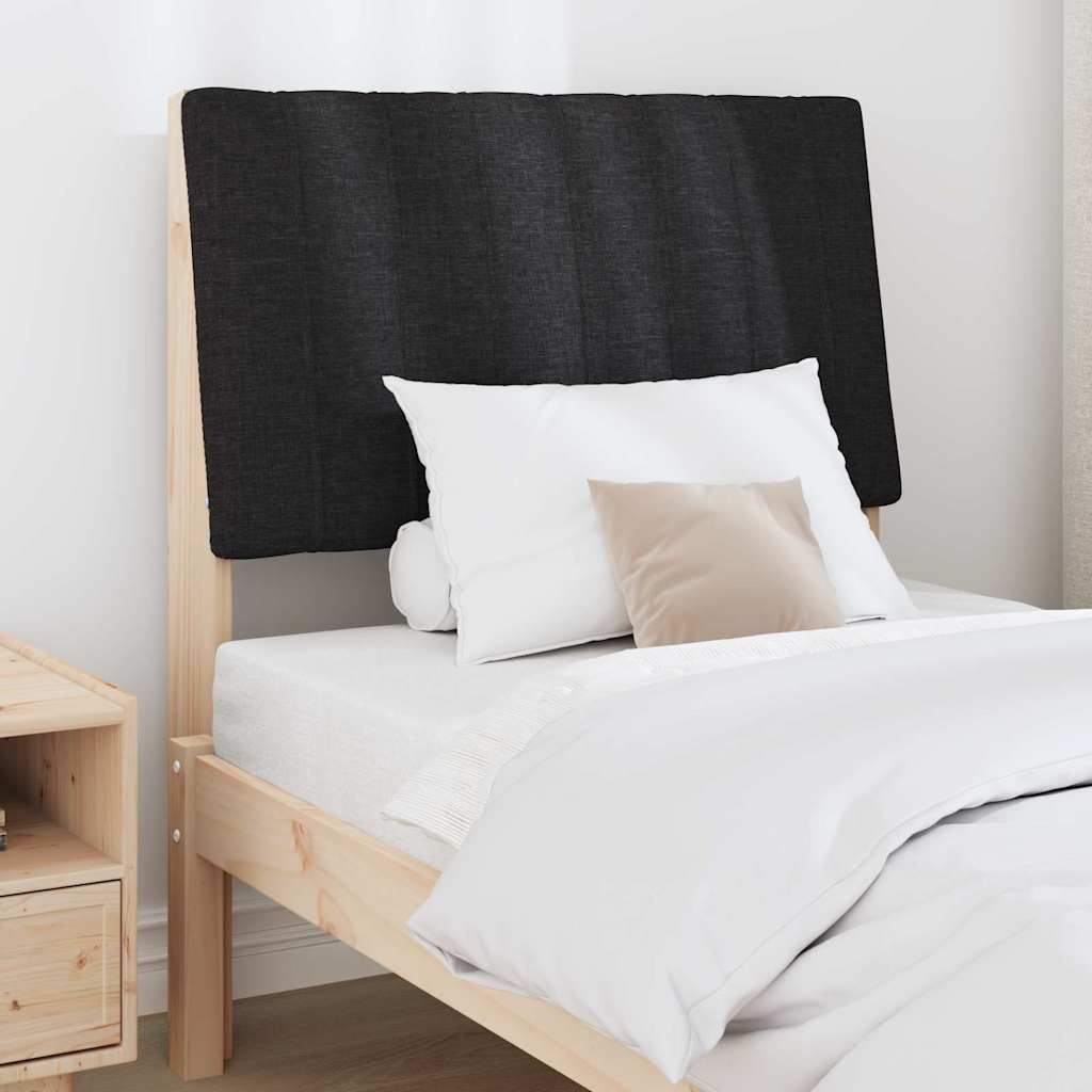 Gestoffeerd hoofdbord Zwart 80 cm Massief grenenhout is nu te koop bij PeponiXL, paradijselijk wonen!