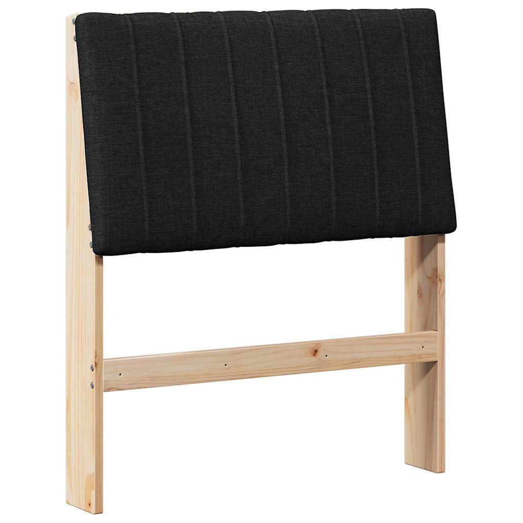 Gestoffeerd hoofdbord Zwart 80 cm Massief grenenhout is nu te koop bij PeponiXL, paradijselijk wonen!