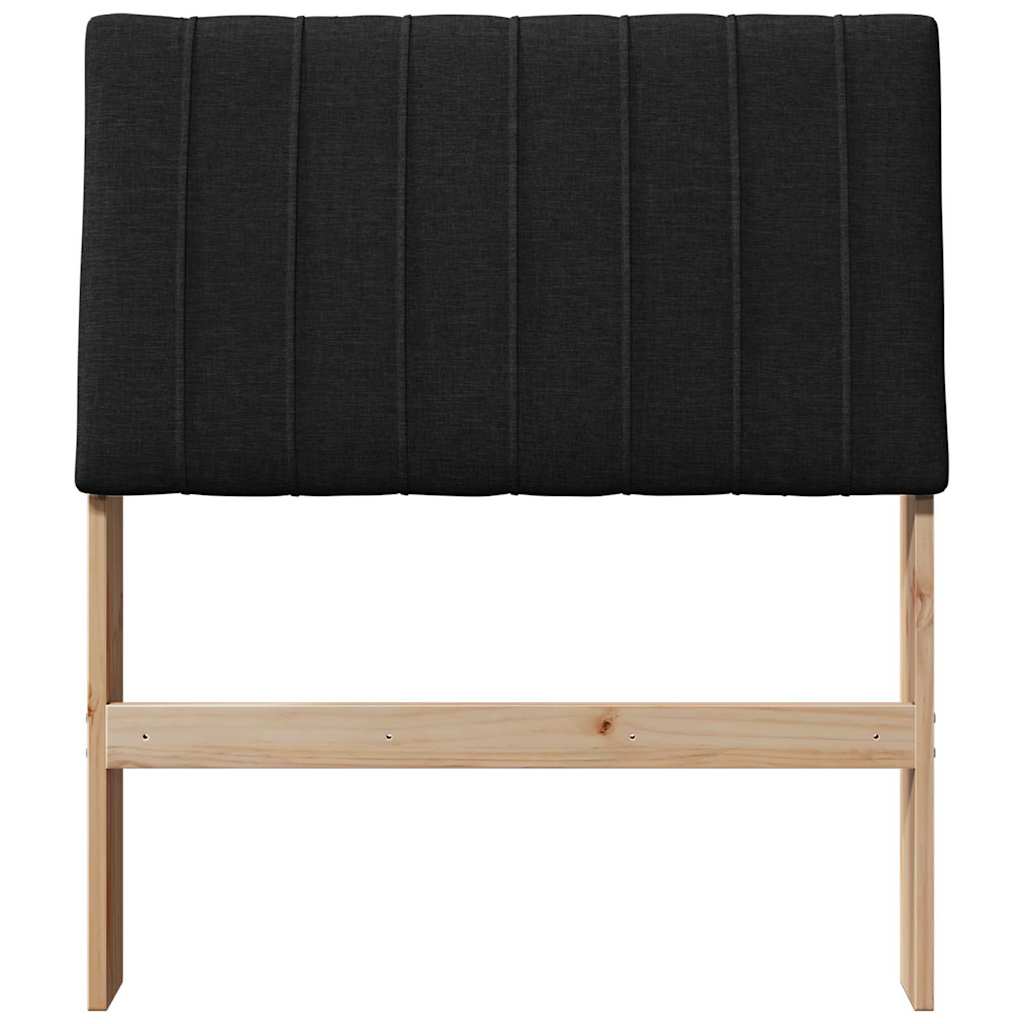 Gestoffeerd hoofdbord Zwart 80 cm Massief grenenhout is nu te koop bij PeponiXL, paradijselijk wonen!