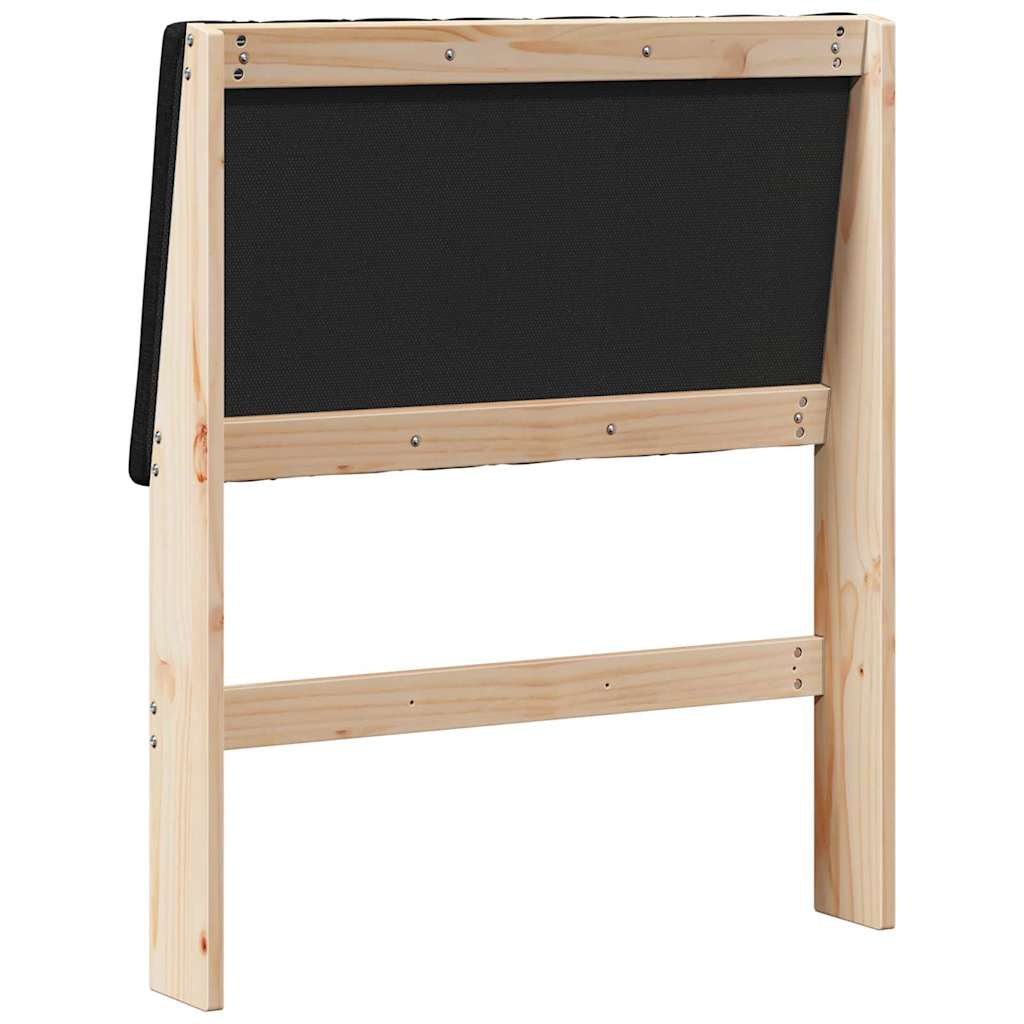 Gestoffeerd hoofdbord Zwart 75 cm Massief grenenhout is nu te koop bij PeponiXL, paradijselijk wonen!