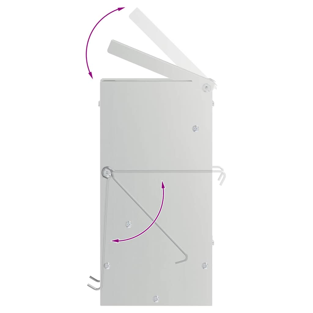 Konijnenvoer Zilver 12,5 x 12,5 x 25 cm Gegalvaniseerd staal is nu te koop bij PeponiXL, paradijselijk wonen!