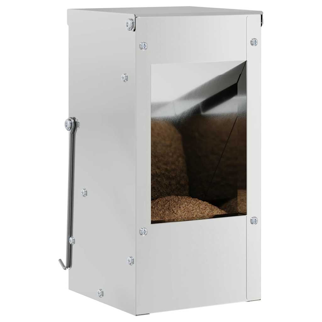 Konijnenvoer Zilver 12,5 x 12,5 x 25 cm Gegalvaniseerd staal is nu te koop bij PeponiXL, paradijselijk wonen!