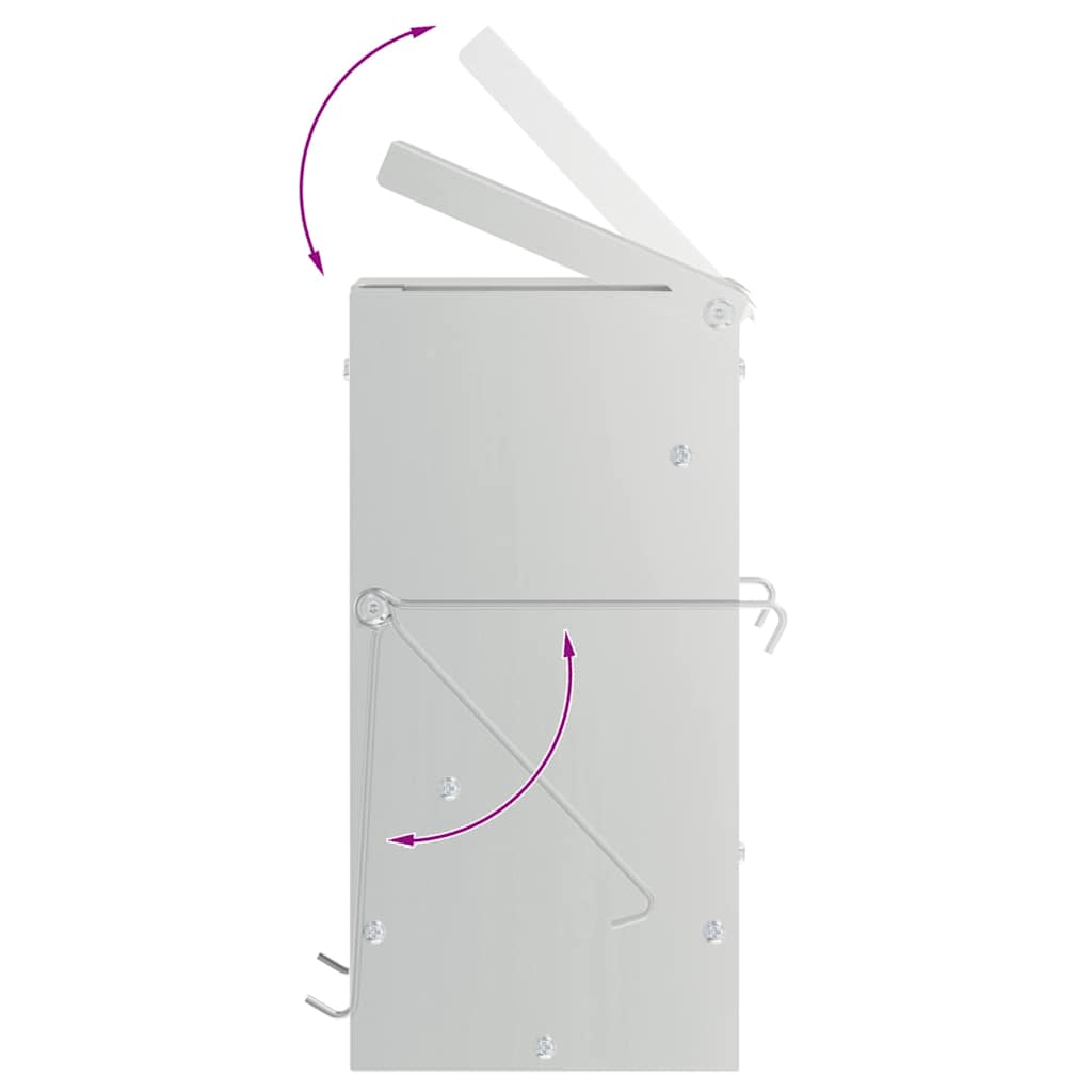 Konijnenvoer Zilver 20 x 12,5 x 25 cm Gegalvaniseerd staal is nu te koop bij PeponiXL, paradijselijk wonen!