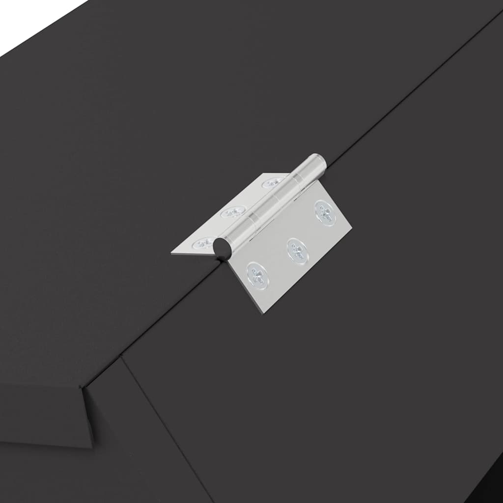 Konijnenvoer Zwart 64,5 x 25,5 x 45,5 cm Koudgewalst Staal is nu te koop bij PeponiXL, paradijselijk wonen!