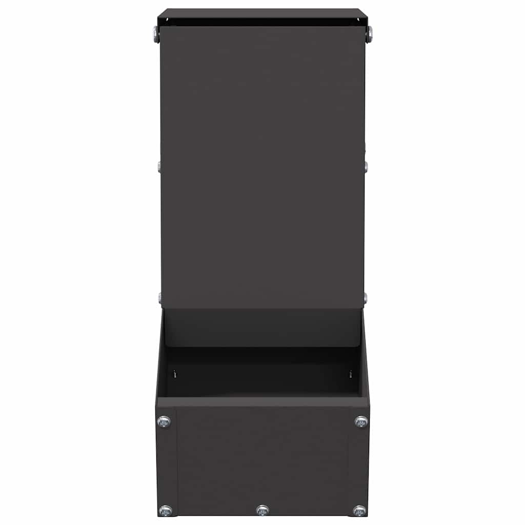 Konijnenvoer Zwart 12,5 x 26 x 28,5 cm Koudgewalst Staal is nu te koop bij PeponiXL, paradijselijk wonen!