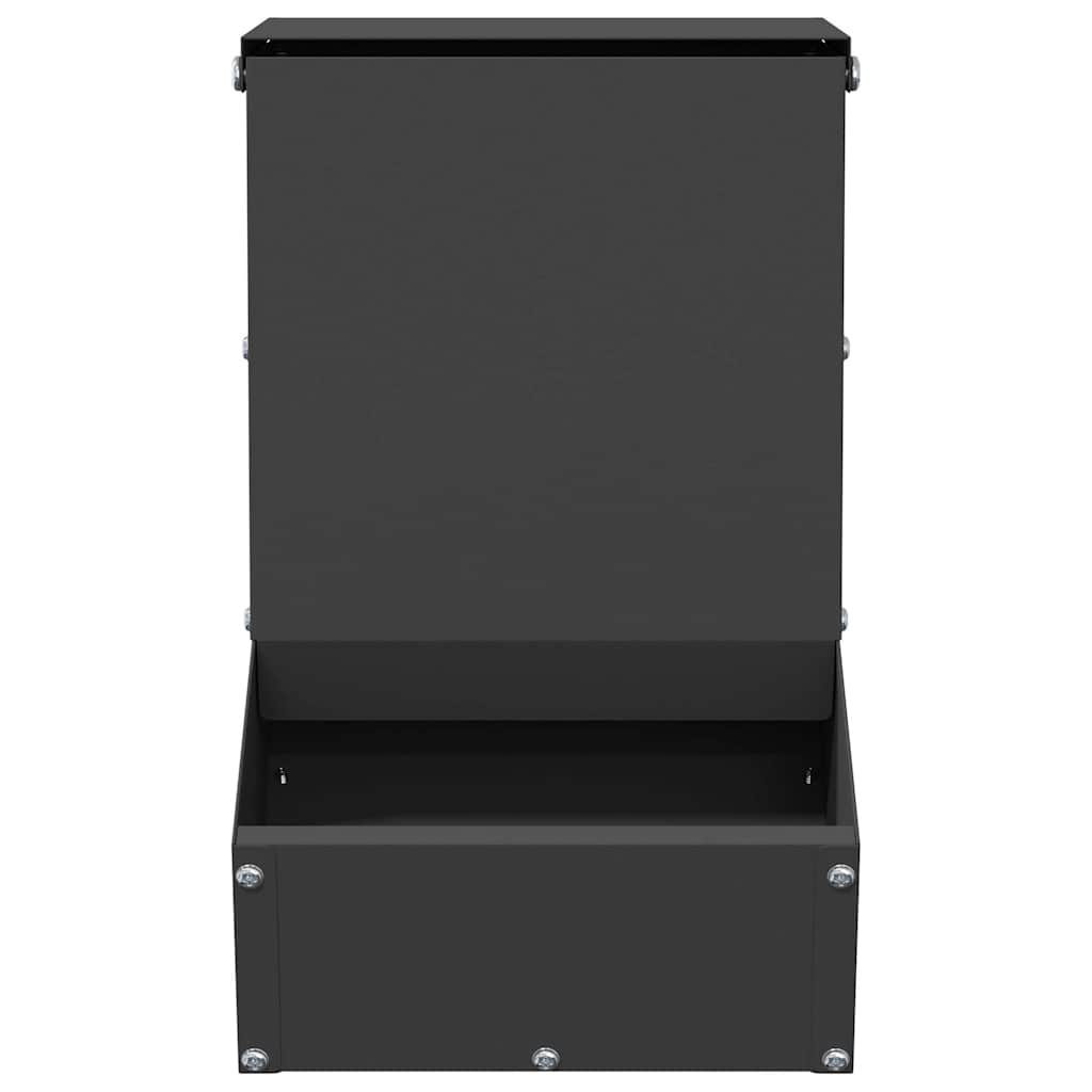 Konijnenvoer Zwart 17,5 x 26 x 28,5 cm Koudgewalst Staal is nu te koop bij PeponiXL, paradijselijk wonen!