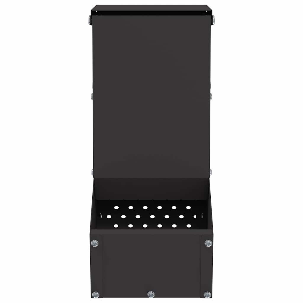 Konijnenvoer Zwart 12,5 x 26 x 28,5 cm Koudgewalst Staal is nu te koop bij PeponiXL, paradijselijk wonen!