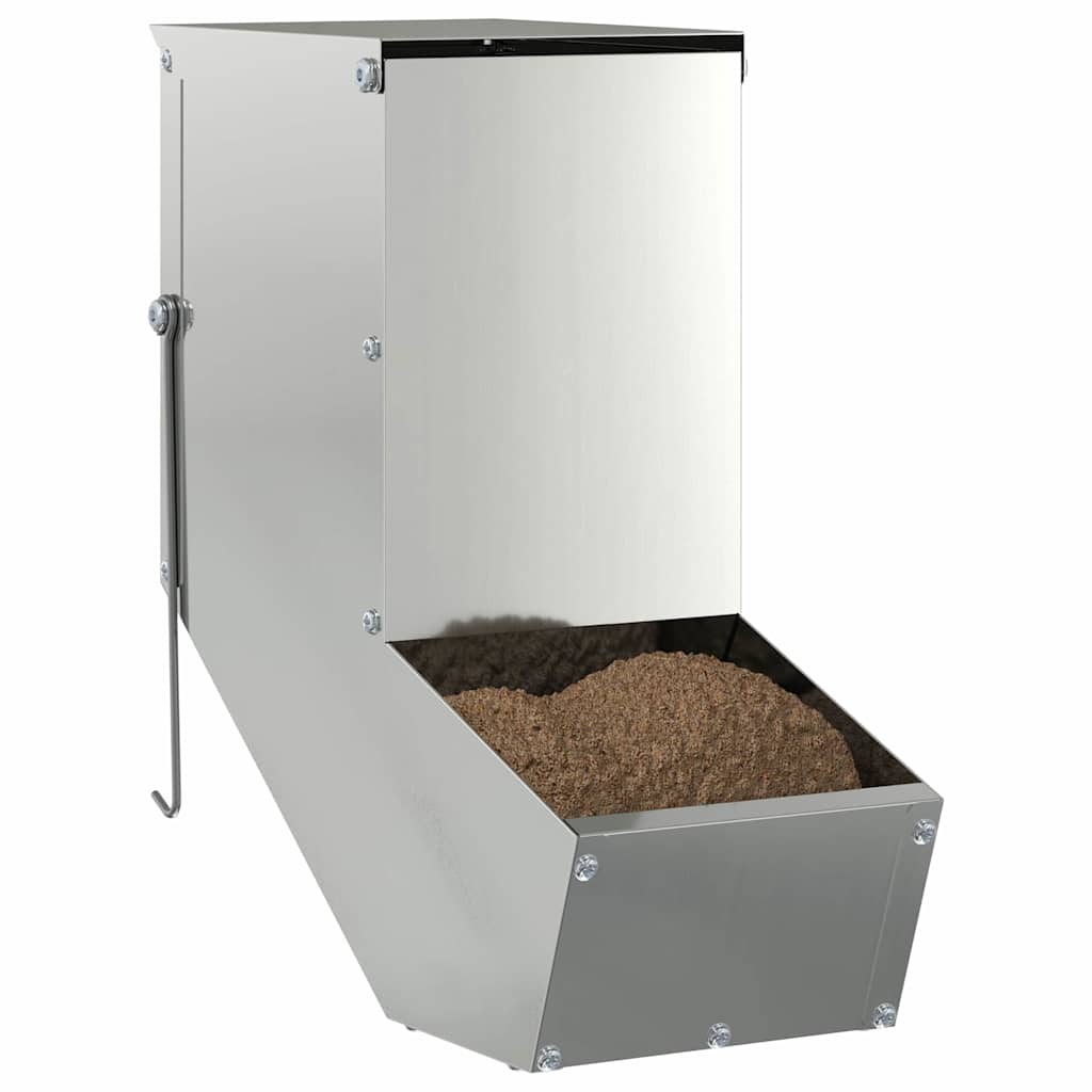 Konijnenvoer Zilver 12,5 x 26 x 28,5 cm Gegalvaniseerd staal is nu te koop bij PeponiXL, paradijselijk wonen!