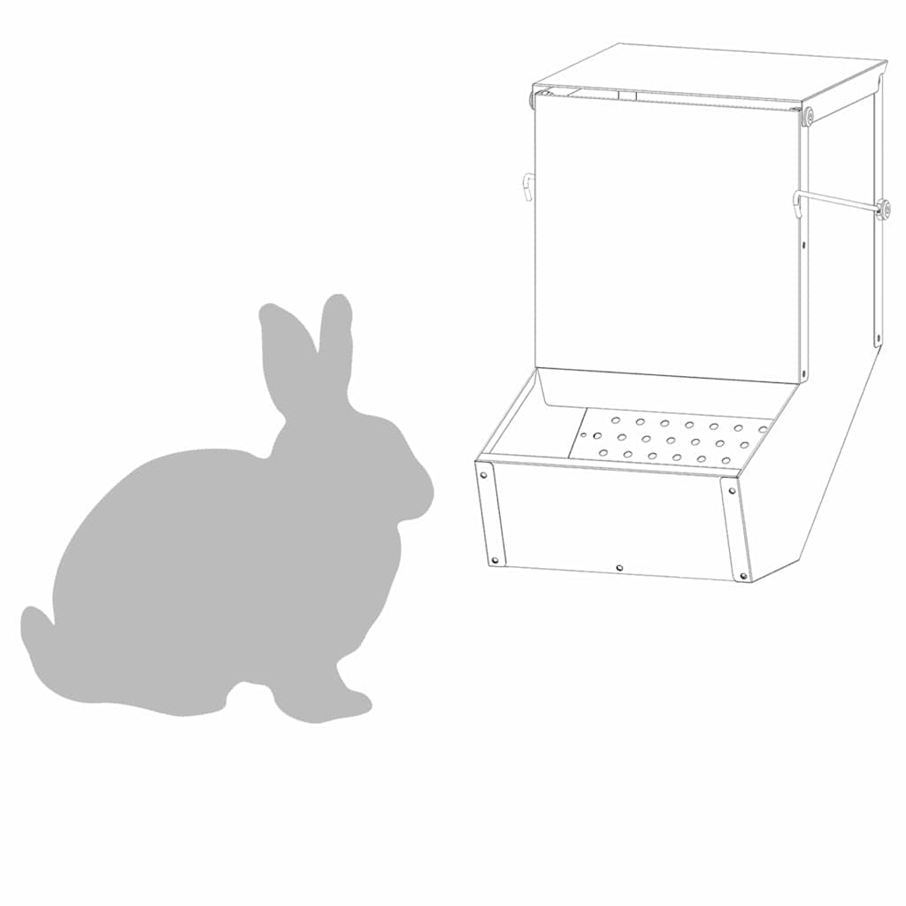 Konijnenvoer Olijf Groen 17,5 x 26 x 28,5 cm Koudgewalst Staal is nu te koop bij PeponiXL, paradijselijk wonen!