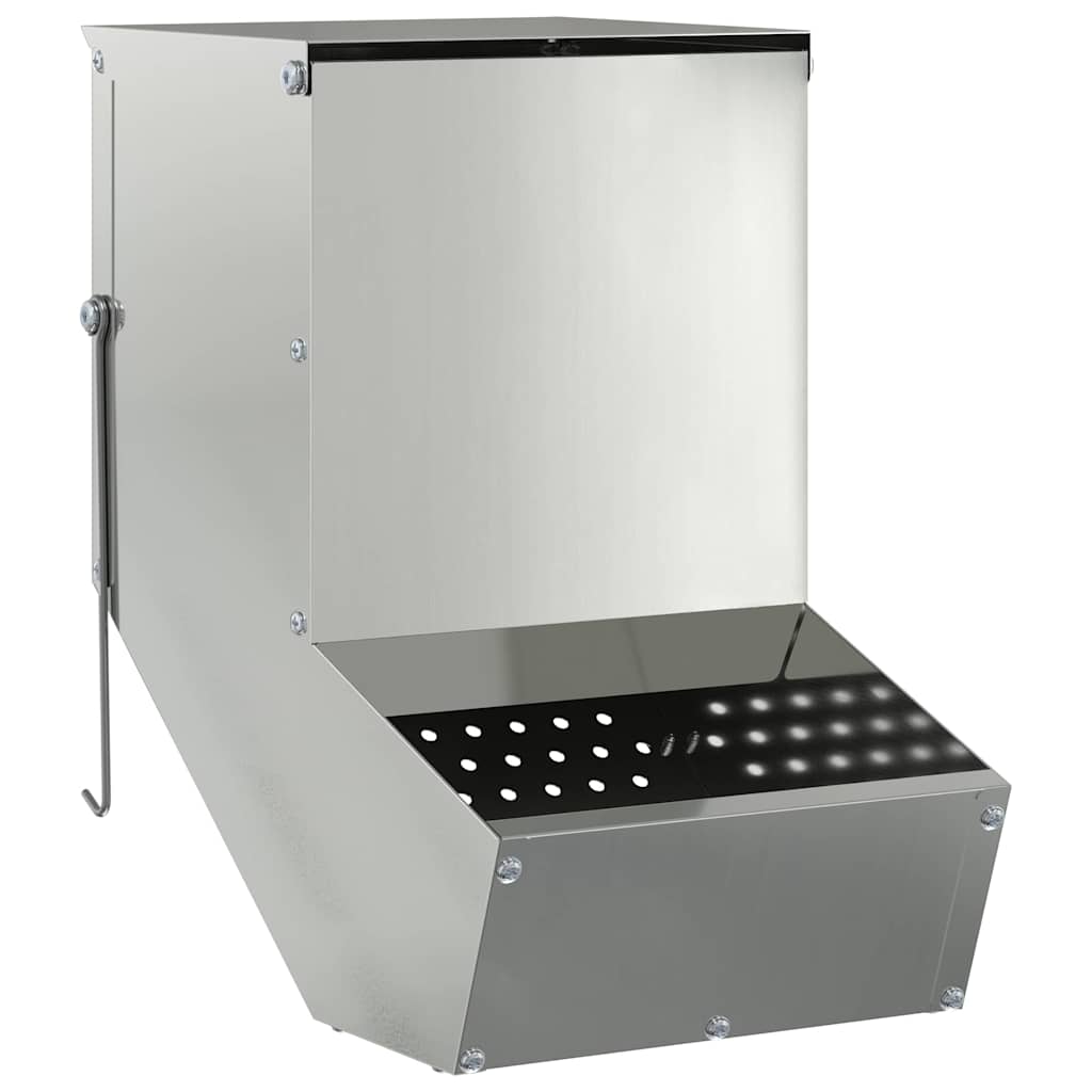 Konijnenvoer Zilver 17,5 x 26 x 28,5 cm Gegalvaniseerd staal is nu te koop bij PeponiXL, paradijselijk wonen!