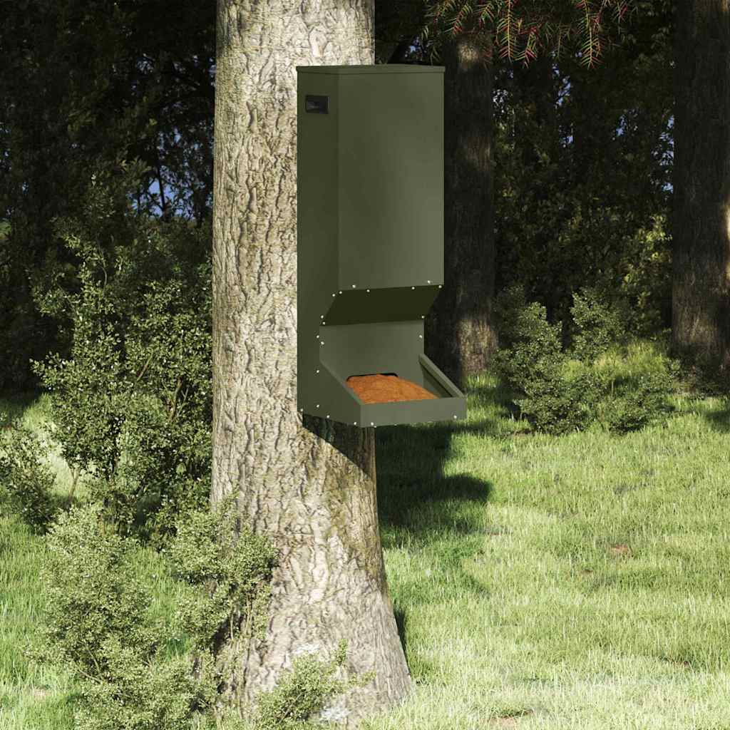 Hertenvoerbak Olijf Groen 28 x 30 x 80 cm Koudgewalst Staal is nu te koop bij PeponiXL, paradijselijk wonen!