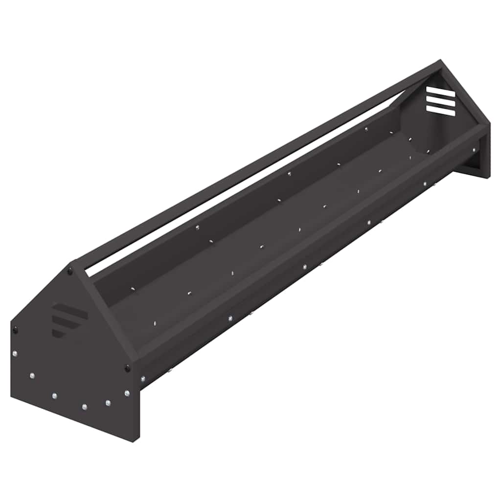 Kippen voederbak Zwart 108 x 20,5 x 20 cm Koudgewalst Staal is nu te koop bij PeponiXL, paradijselijk wonen!