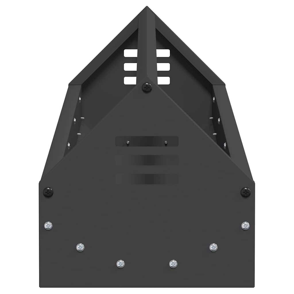 Kippen voederbak Zwart 108 x 20,5 x 20 cm Koudgewalst Staal is nu te koop bij PeponiXL, paradijselijk wonen!