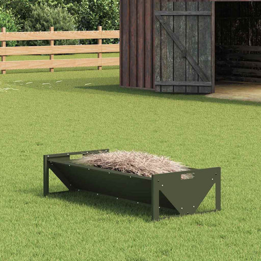 Voederbak voor vee Olijf Groen 108 x 50 x 28 cm is nu te koop bij PeponiXL, paradijselijk wonen!