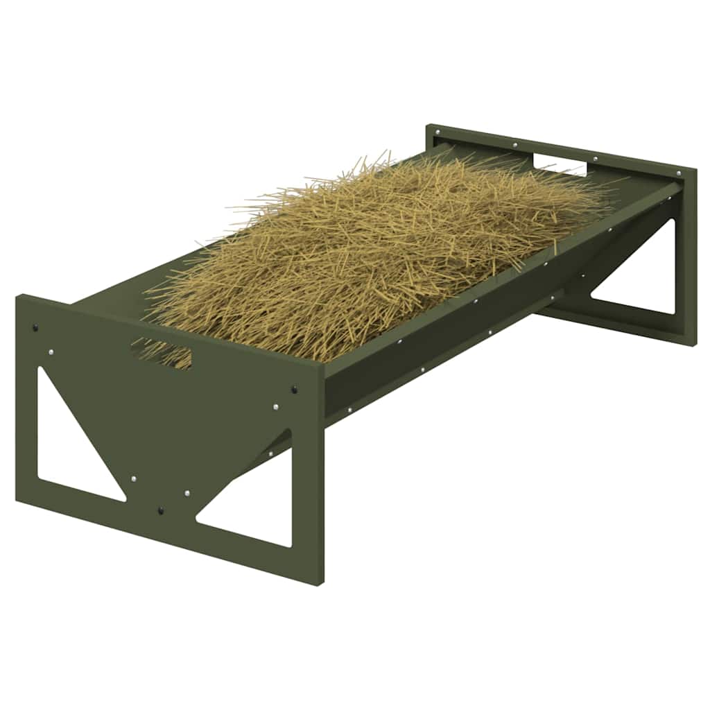 Voederbak voor vee Olijf Groen 108 x 50 x 28 cm is nu te koop bij PeponiXL, paradijselijk wonen!