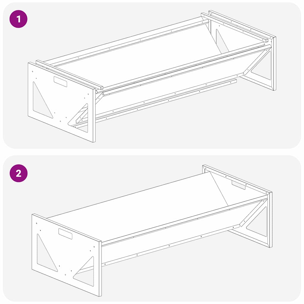 Voederbak voor vee Zilver 108 x 50 x 28 cm Gegalvaniseerd staal is nu te koop bij PeponiXL, paradijselijk wonen!