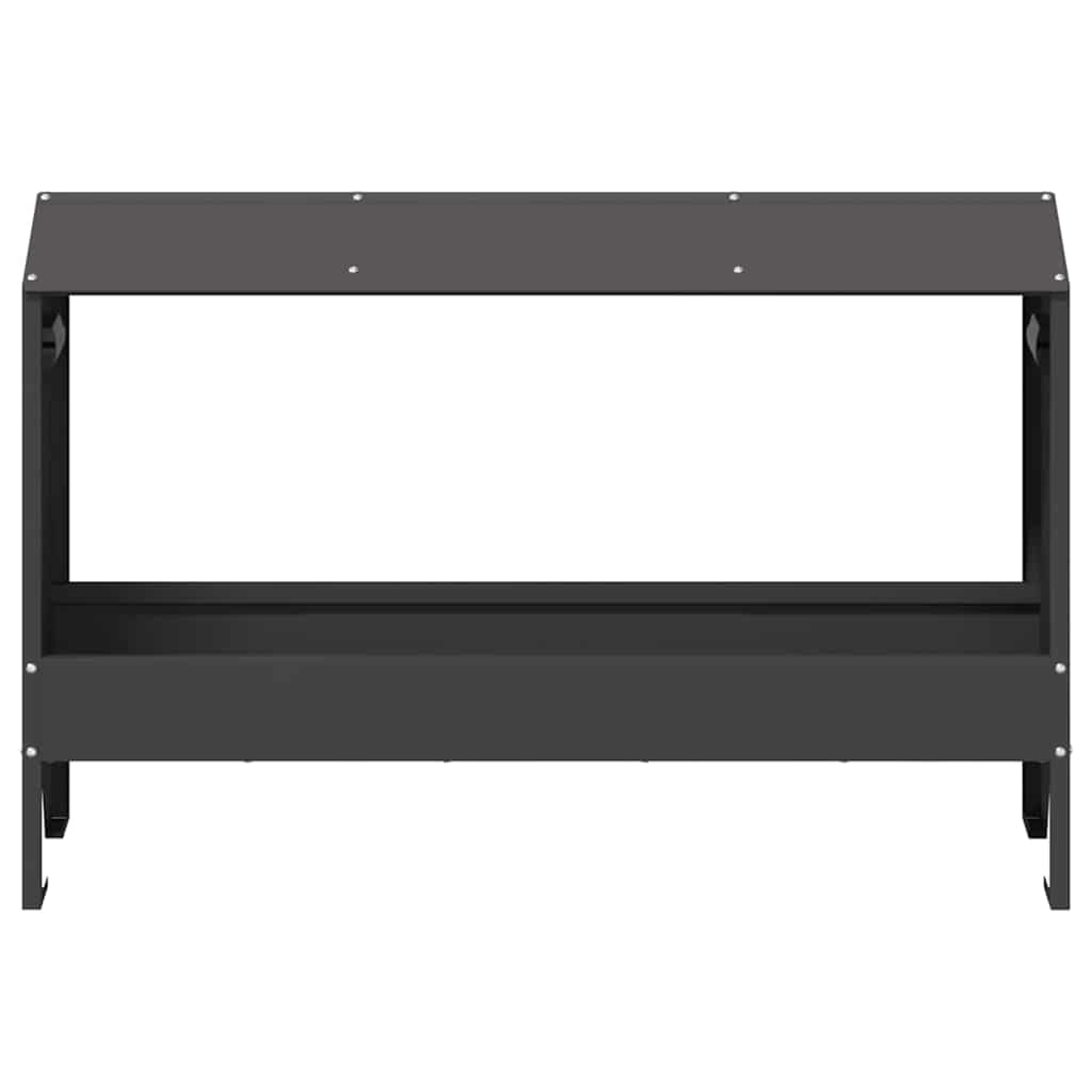 Kippen voederbak Zwart 81 x 32 x 53,5 cm Koudgewalst Staal is nu te koop bij PeponiXL, paradijselijk wonen!