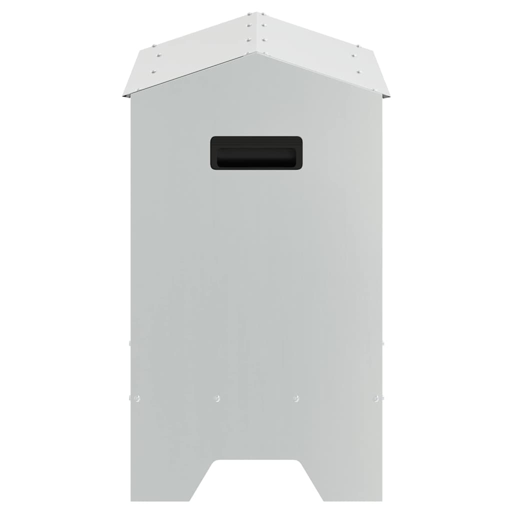 Kippen voederbak Zilver 81 x 32 x 53,5 cm Gegalvaniseerd staal is nu te koop bij PeponiXL, paradijselijk wonen!