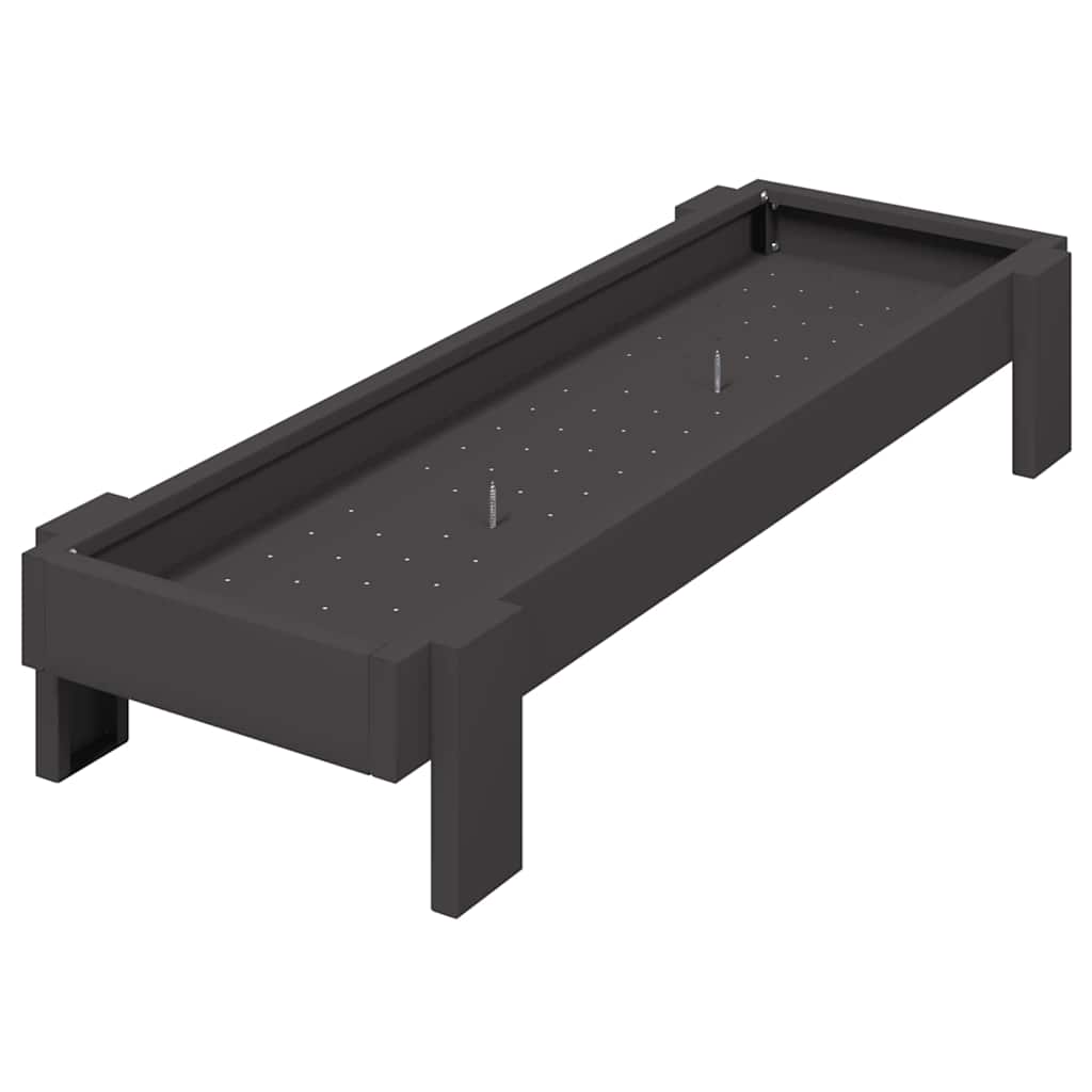 Kippen voederbak Zwart 80 x 28 x 13.5 cm Koudgewalst Staal is nu te koop bij PeponiXL, paradijselijk wonen!