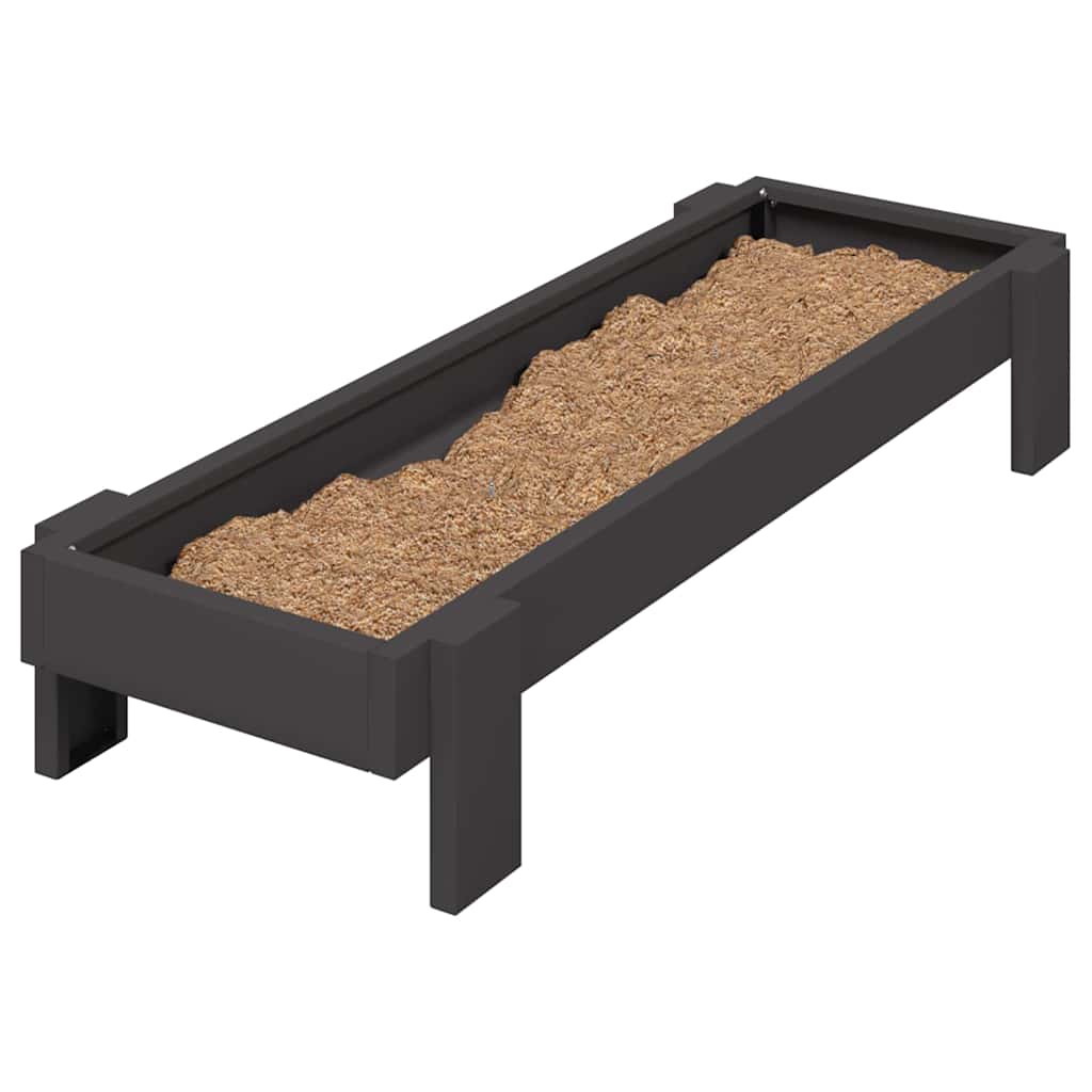 Kippen voederbak Zwart 80 x 28 x 13.5 cm Koudgewalst Staal is nu te koop bij PeponiXL, paradijselijk wonen!
