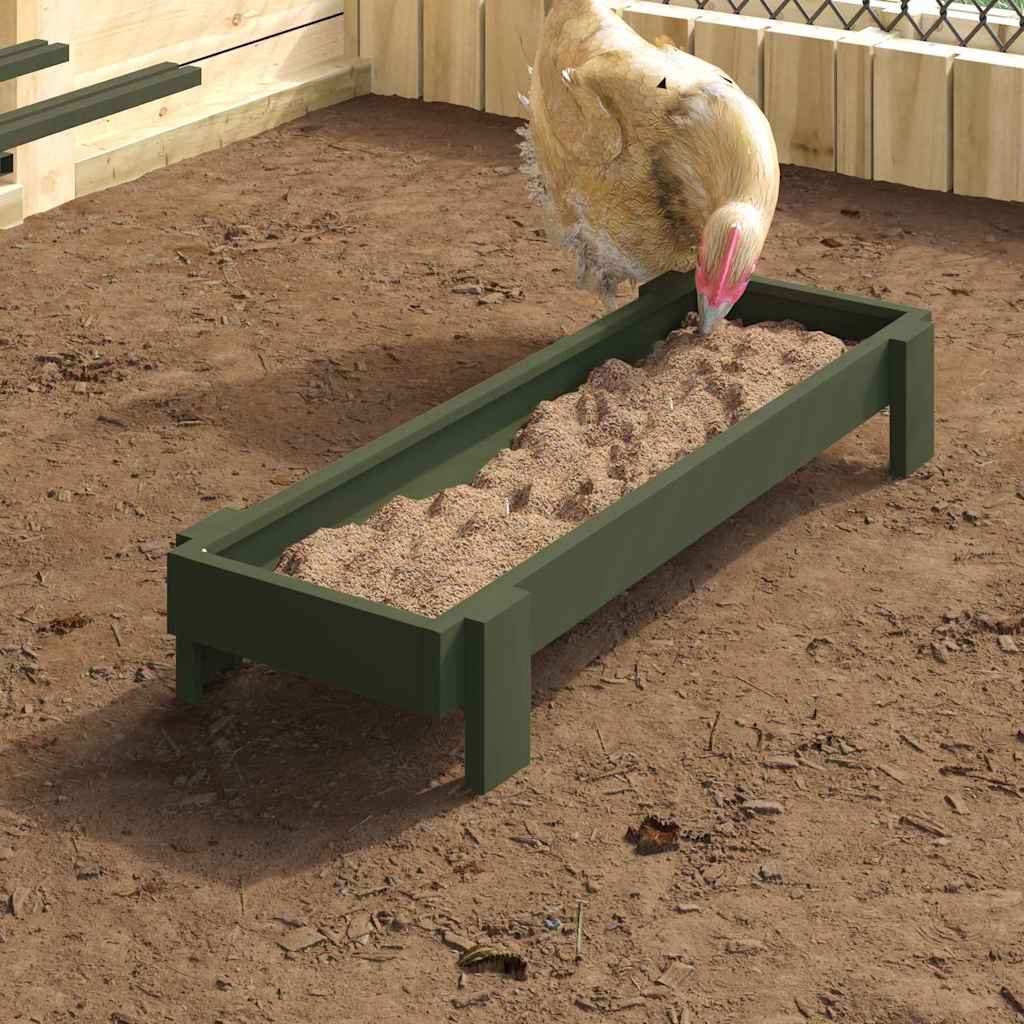 Kippen voederbak Olijf Groen 80 x 28 x 13.5 cm is nu te koop bij PeponiXL, paradijselijk wonen!