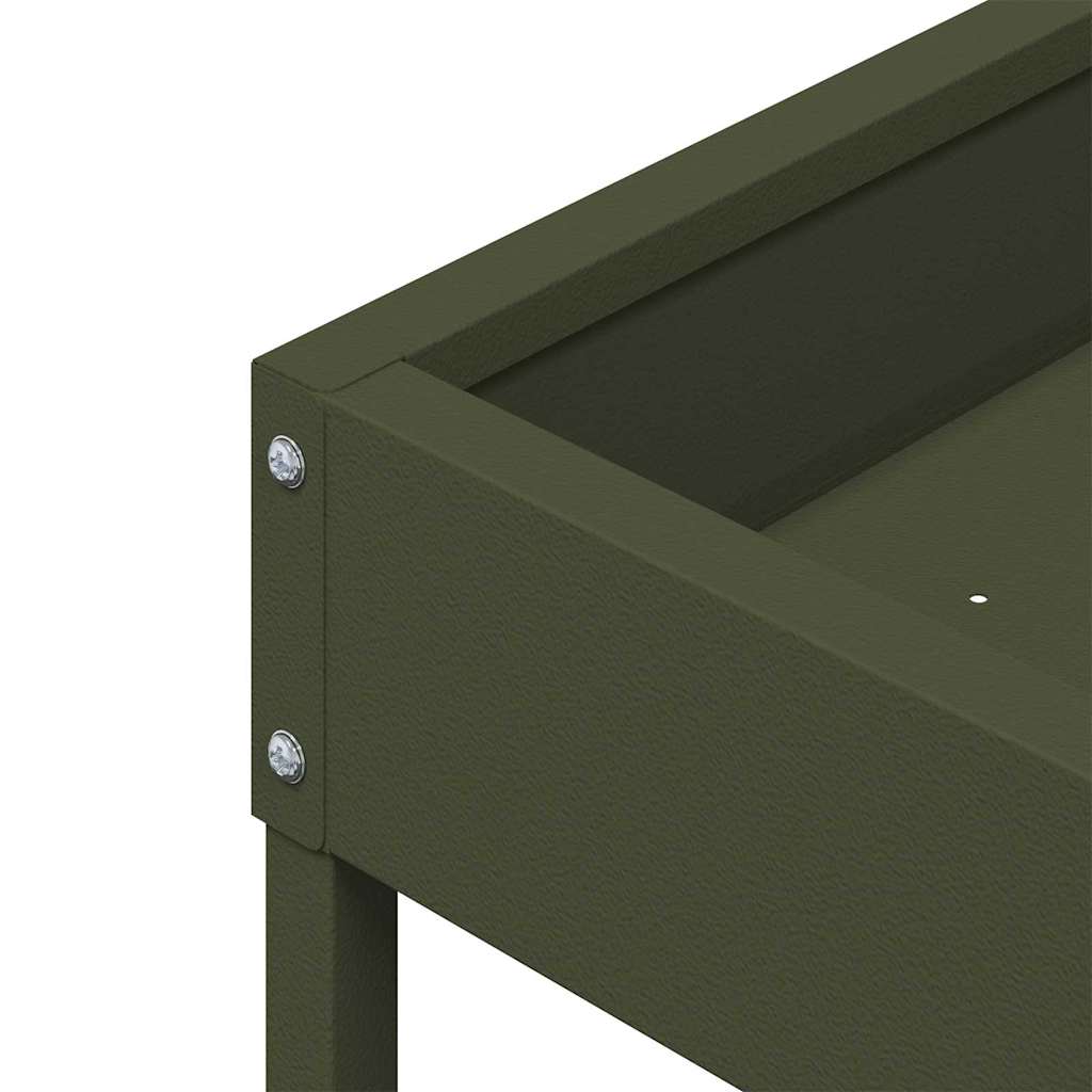 Vogeleter Olijf Groen 80 x 28 x 13.5 cm Koudgewalst Staal is nu te koop bij PeponiXL, paradijselijk wonen!