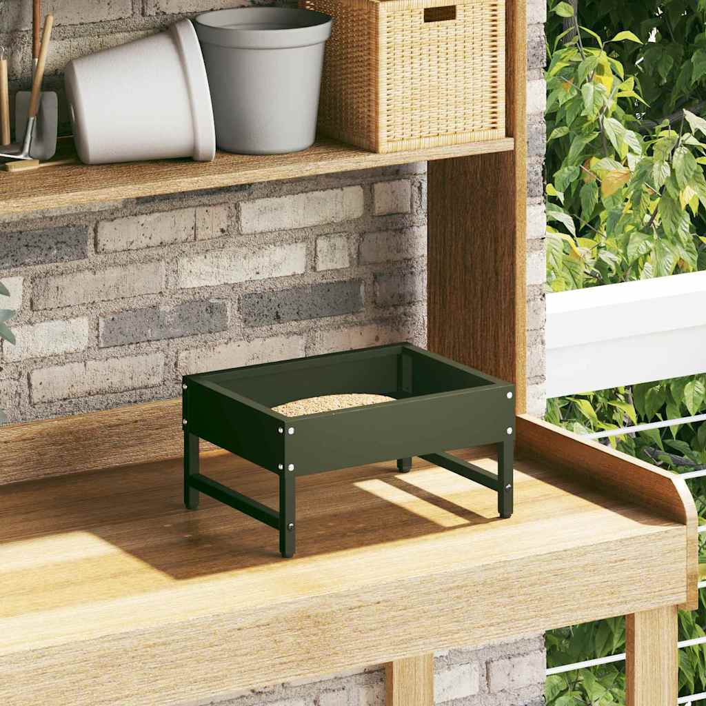 Vogeleter Olijf Groen 80 x 28 x 13.5 cm Koudgewalst Staal is nu te koop bij PeponiXL, paradijselijk wonen!