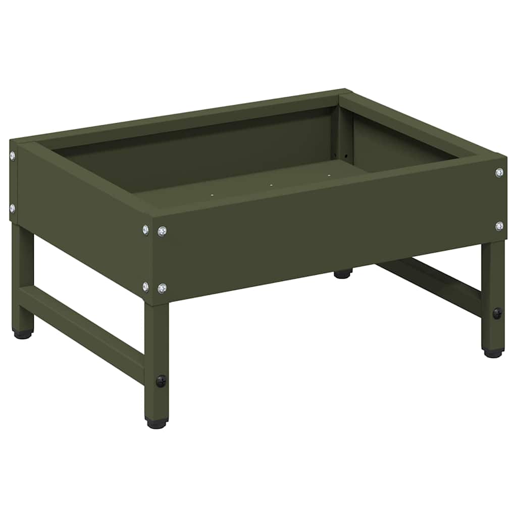 Vogeleter Olijf Groen 80 x 28 x 13.5 cm Koudgewalst Staal is nu te koop bij PeponiXL, paradijselijk wonen!