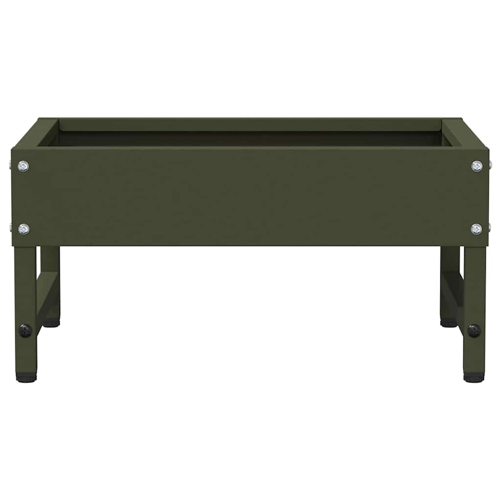 Vogeleter Olijf Groen 80 x 28 x 13.5 cm Koudgewalst Staal is nu te koop bij PeponiXL, paradijselijk wonen!