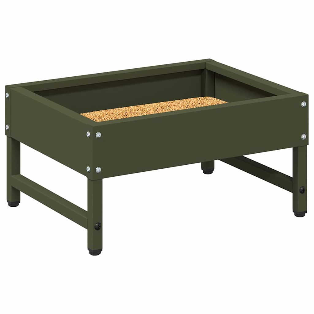 Vogeleter Olijf Groen 80 x 28 x 13.5 cm Koudgewalst Staal is nu te koop bij PeponiXL, paradijselijk wonen!