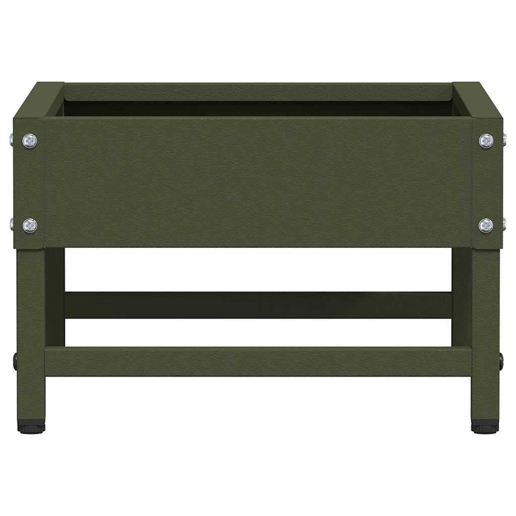 Vogeleter Olijf Groen 80 x 28 x 13.5 cm Koudgewalst Staal is nu te koop bij PeponiXL, paradijselijk wonen!
