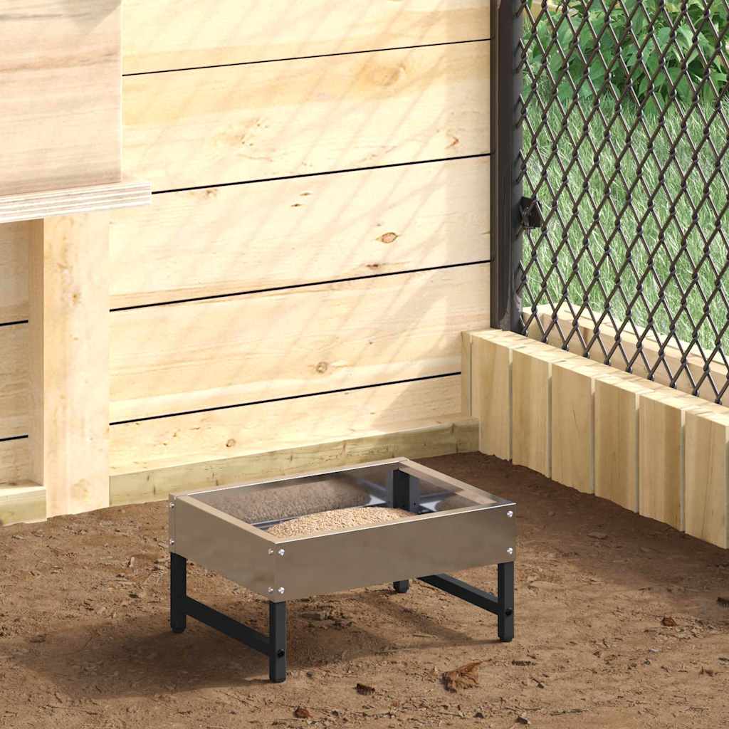 Vogeleter Zilver 80 x 28 x 13.5 cm Gegalvaniseerd staal is nu te koop bij PeponiXL, paradijselijk wonen!