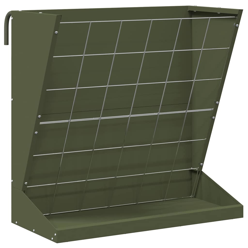 Hooi Feeder Olijf Groen 71 x 33 x 70 cm Koudgewalst Staal is nu te koop bij PeponiXL, paradijselijk wonen!