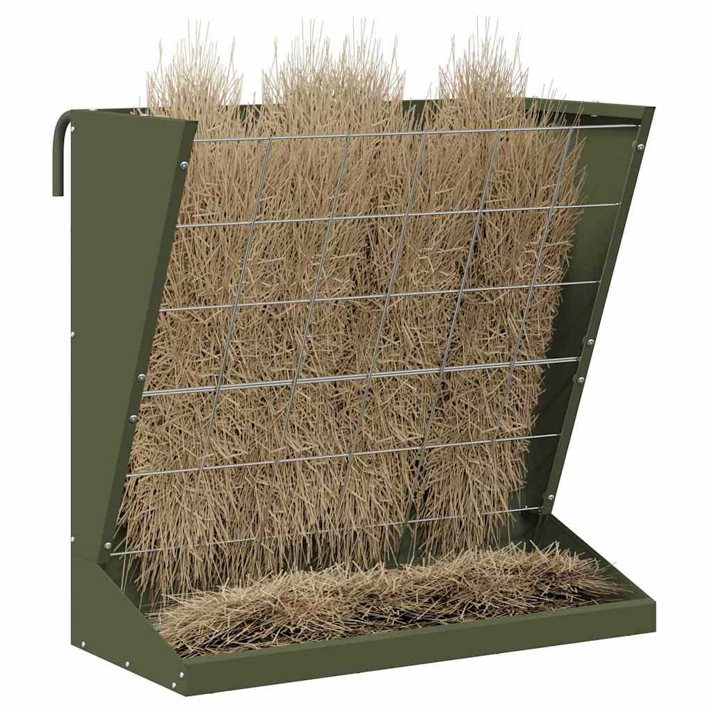 Hooi Feeder Olijf Groen 71 x 33 x 70 cm Koudgewalst Staal is nu te koop bij PeponiXL, paradijselijk wonen!