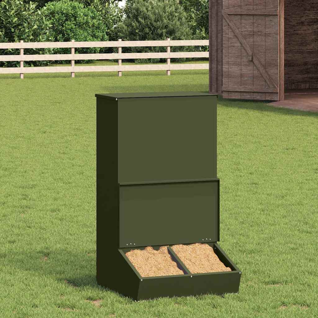 Varkensvoeder Olijf Groen 55 x 51 x 91,5 cm Koudgewalst Staal is nu te koop bij PeponiXL, paradijselijk wonen!