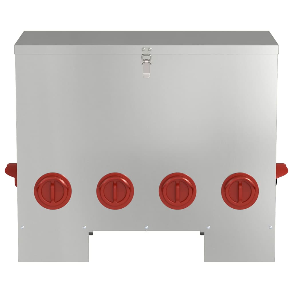 Kip voerbak Zilver 60,5 x 29 x 51 cm Gegalvaniseerd staal is nu te koop bij PeponiXL, paradijselijk wonen!