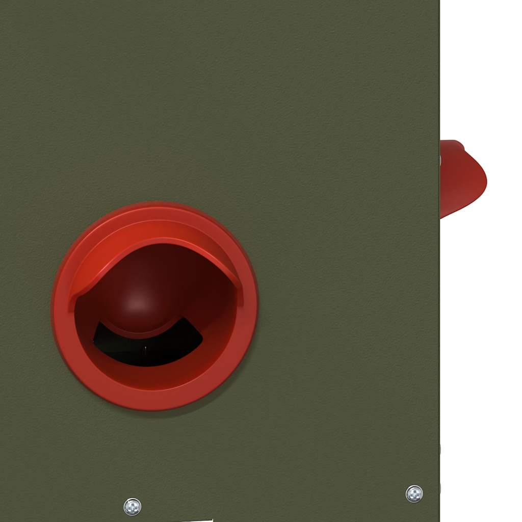 Kip voerbak Olijf Groen 40,5 x 25 x 38 cm Koudgewalst Staal is nu te koop bij PeponiXL, paradijselijk wonen!