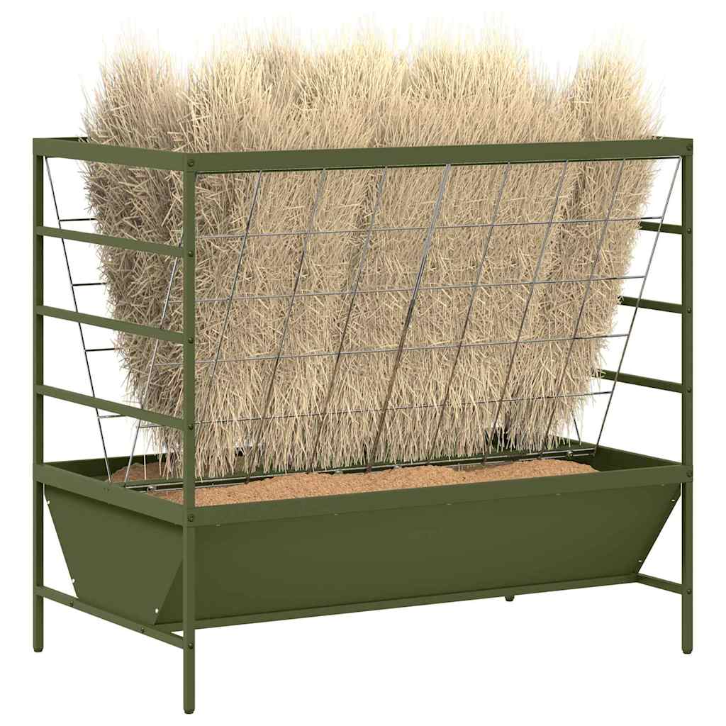 Vee voeder Olijf Groen 100 x 60 x 90 cm Koudgewalst Staal is nu te koop bij PeponiXL, paradijselijk wonen!