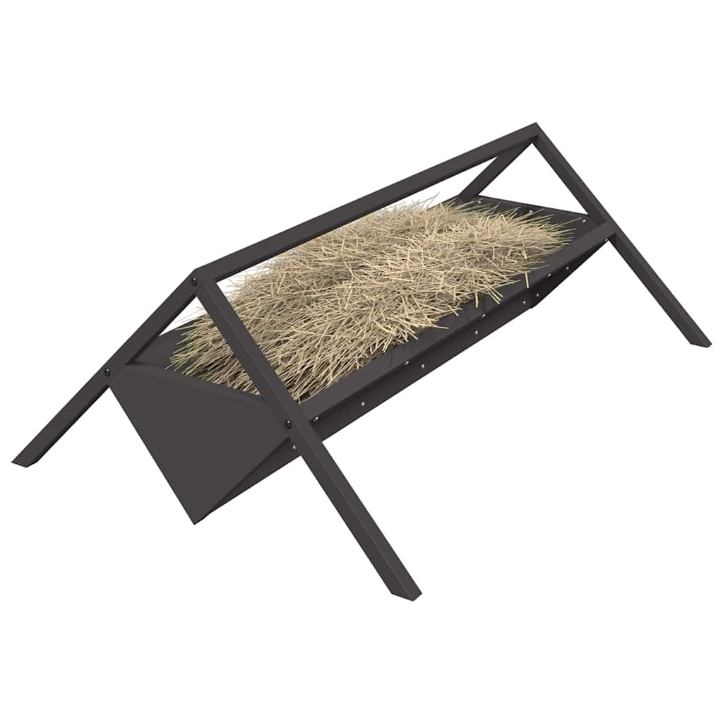 Voederbak voor vee Zwart 111 x 76 x 38 cm Koudgewalst Staal is nu te koop bij PeponiXL, paradijselijk wonen!
