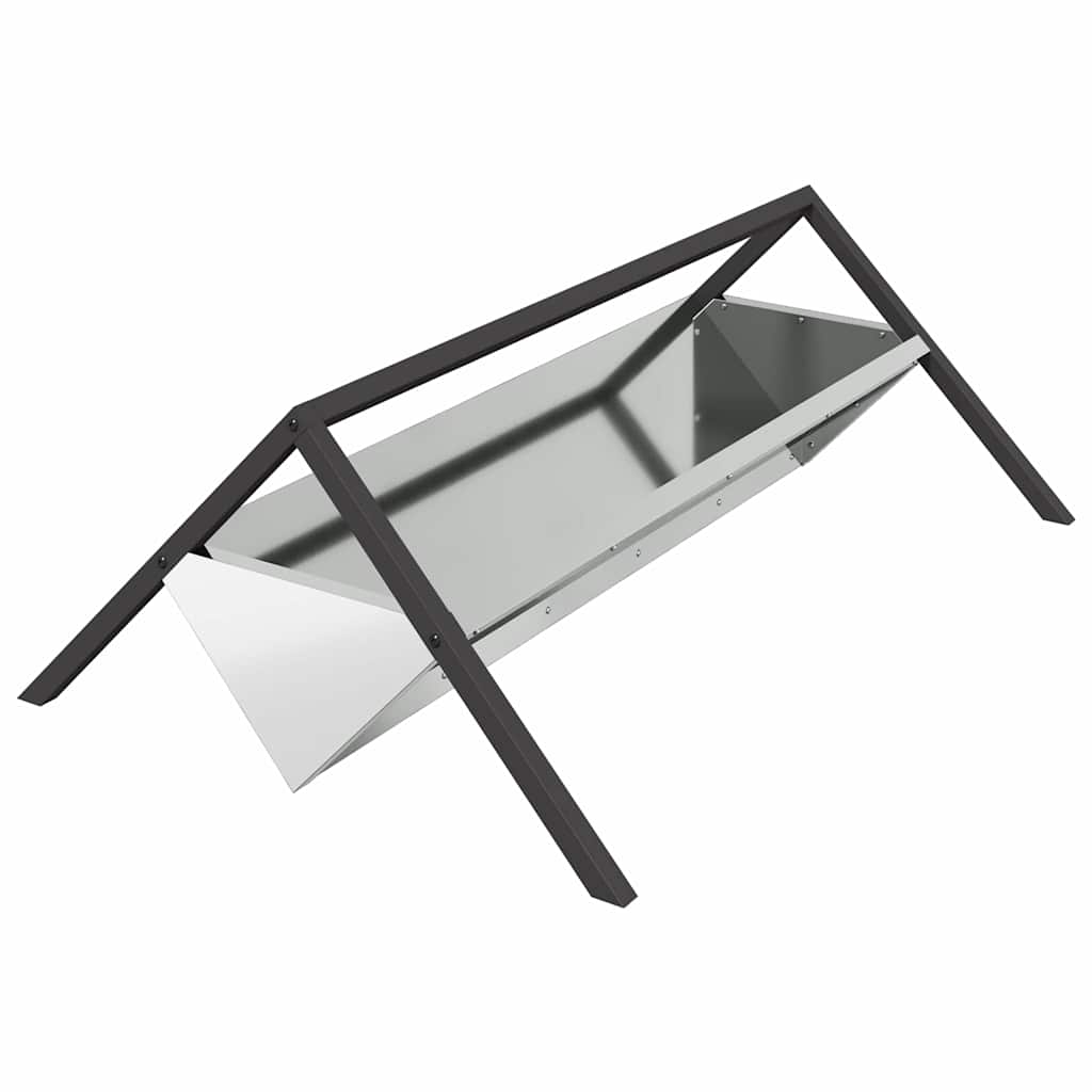 Voederbak voor vee Zilver 111 x 76 x 38 cm Gegalvaniseerd staal is nu te koop bij PeponiXL, paradijselijk wonen!