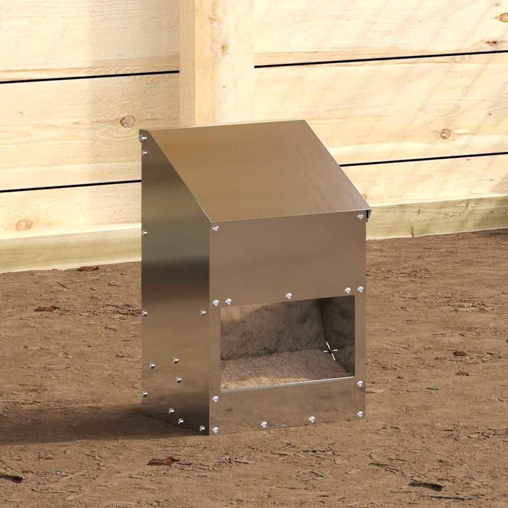 Kip voerbak Zilver 21 x 16 x 33 cm Gegalvaniseerd staal is nu te koop bij PeponiXL, paradijselijk wonen!