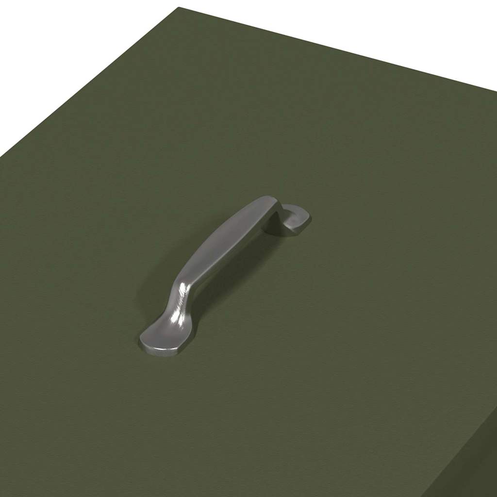 Kip voerbak Olijf Groen 40,5 x 45 x 41 cm Koudgewalst Staal is nu te koop bij PeponiXL, paradijselijk wonen!