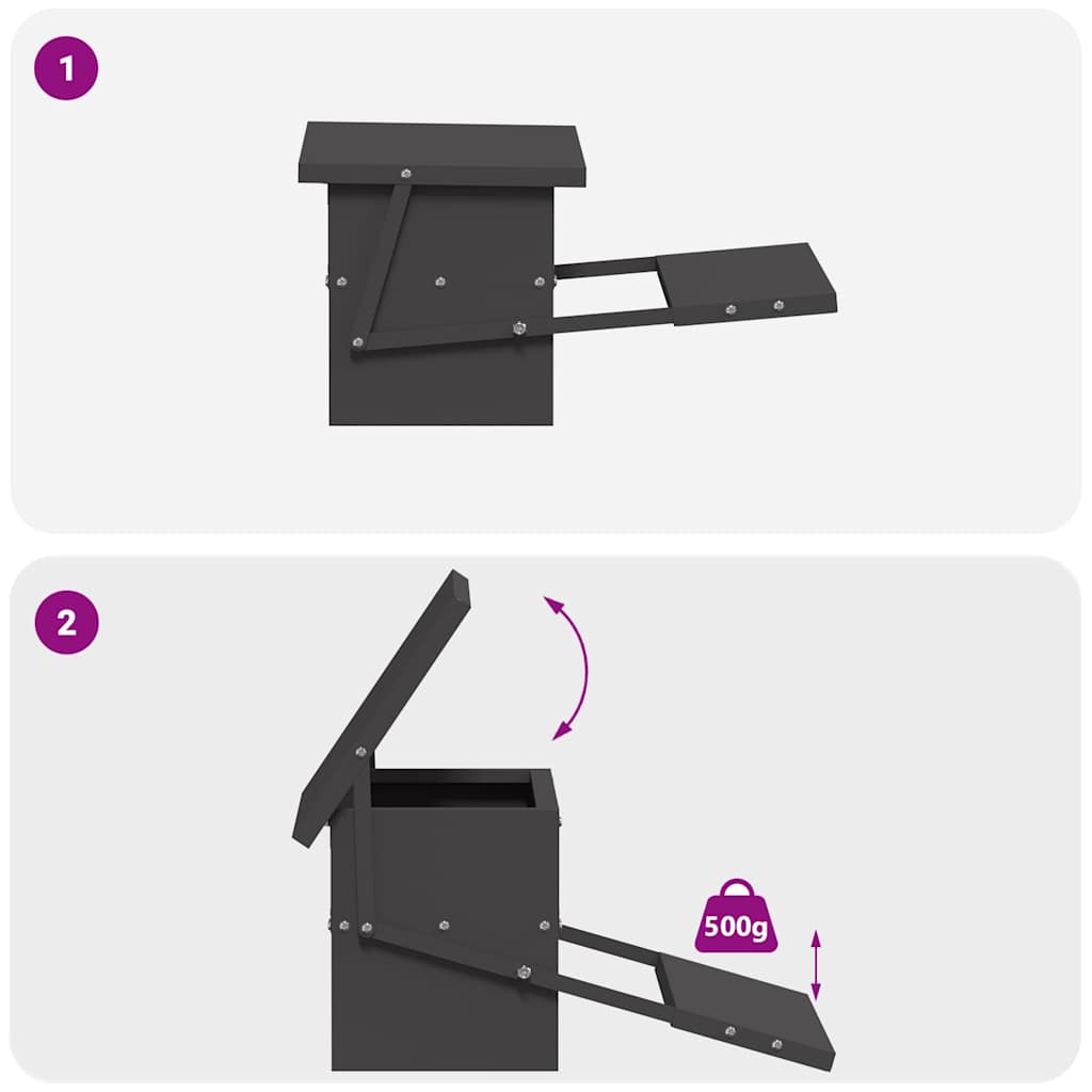 Kippen Treadle Voeder Zwart 48,5 x 39,5 x 19 cm is nu te koop bij PeponiXL, paradijselijk wonen!