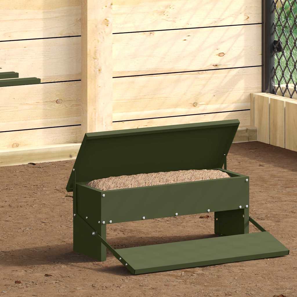 Kippen Treadle Voeder Olijf Groen 48,5 x 39,5 x 19 cm is nu te koop bij PeponiXL, paradijselijk wonen!