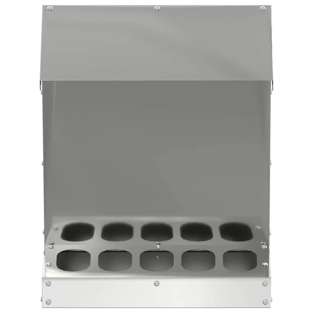 Kip voerbak Zilver 30 x 30 x 39 cm Gegalvaniseerd staal is nu te koop bij PeponiXL, paradijselijk wonen!
