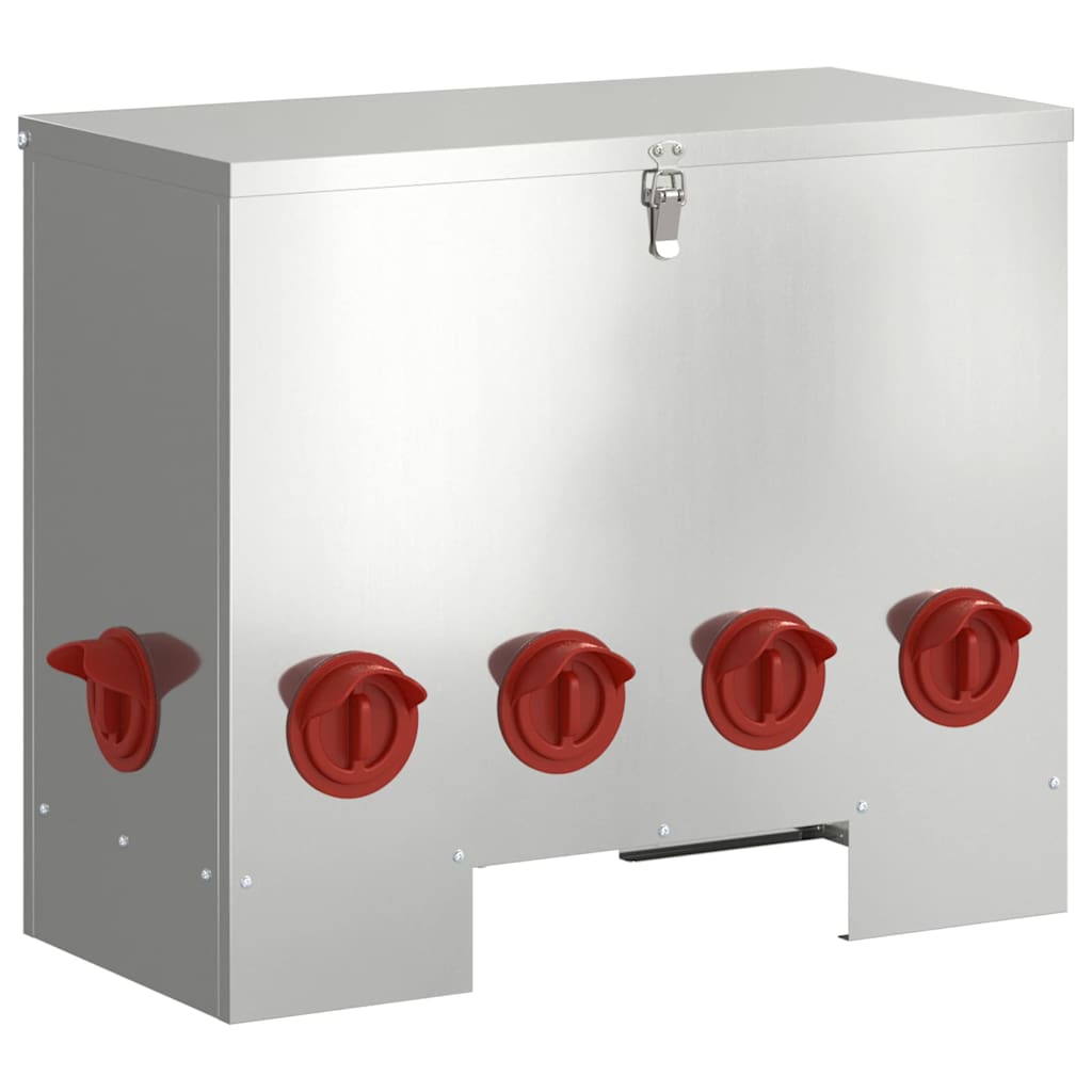 Kip voerbak 2 pcs Zilver 60,5 x 29 x 51 cm Gegalvaniseerd staal is nu te koop bij PeponiXL, paradijselijk wonen!