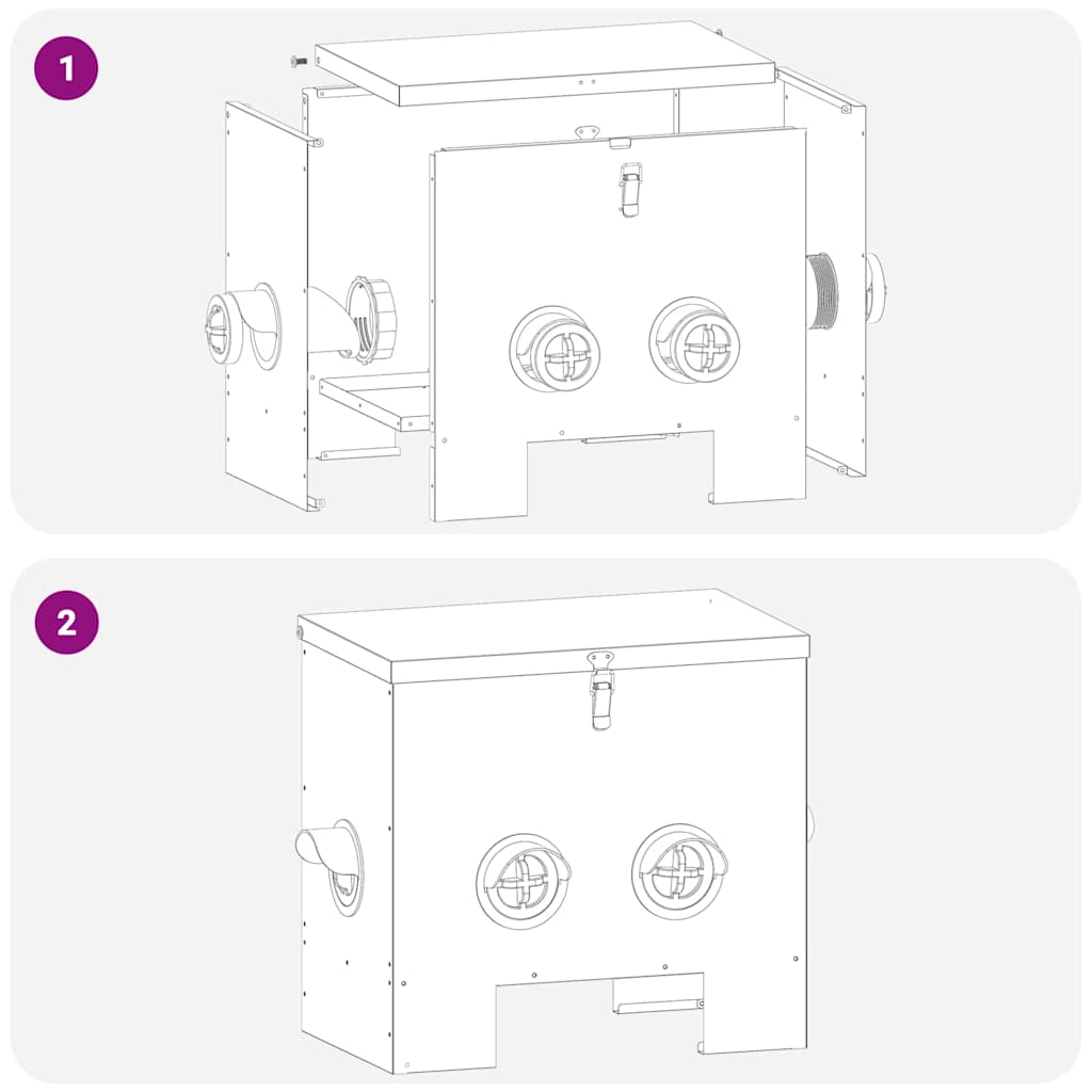 Kip voerbak 2 pcs Olijf Groen 40,5 x 25 x 38 cm is nu te koop bij PeponiXL, paradijselijk wonen!