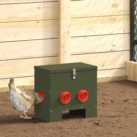 Kip voerbak 2 pcs Olijf Groen 40,5 x 25 x 38 cm is nu te koop bij PeponiXL, paradijselijk wonen!