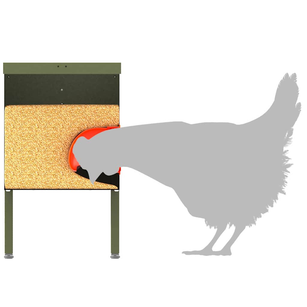 Kip voerbak 2 pcs Olijf Groen 41,5 x 20,5 x 33 cm is nu te koop bij PeponiXL, paradijselijk wonen!